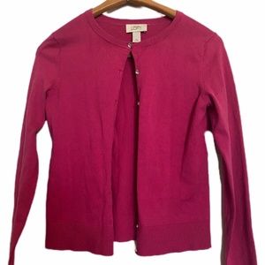 Ann Taylor Loft Long Sleeve Cotton Blend Cardigan Sweater Pink (Size XS)